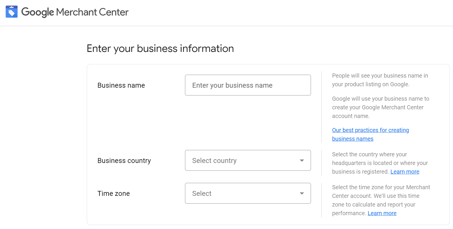 Google Product Listing Ads: Merchant Center